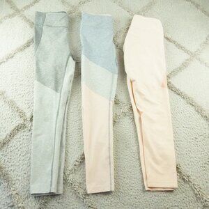 Outdoor Voices Colorblock Leggings in Gray and Light Pink